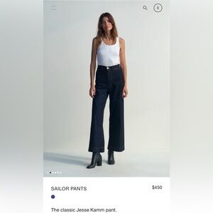 Jesse Kamm Sailor Pants Dark Rinse Size 6